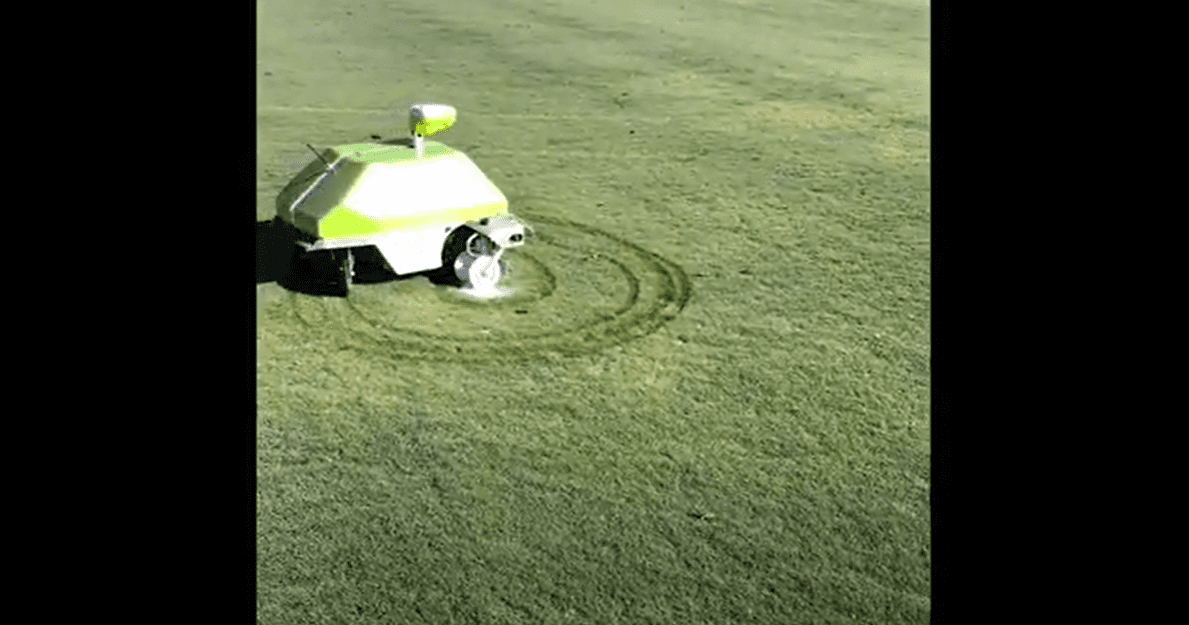 Lacrosse Field Painter GPS paint robot Turf Tank