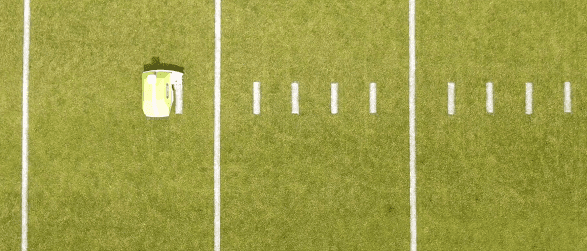 Turf Tank draws Hash marks