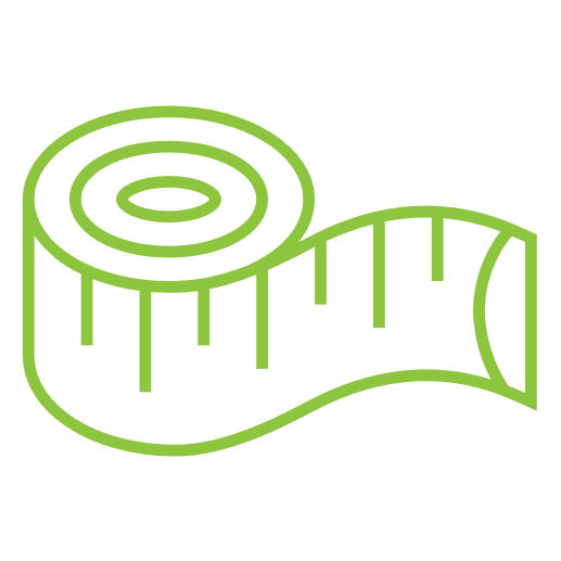Green measure tape icon
