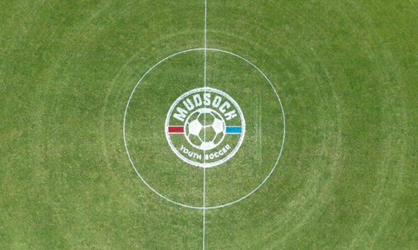 Turf Tank Robot painted the logo for Mudsoch Youth Soccer